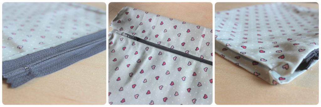 Festkleben der Reißverschlusses am Mäppchen