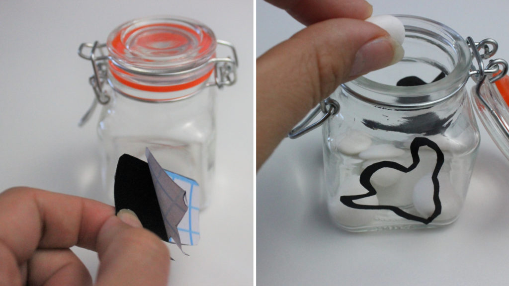 Halloween Süßigkeiten Glas Gläser mit Tafelfolie und Halloween Süßigkeiten