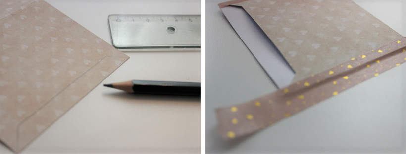 Tasche aus Karton für den Kalender. 