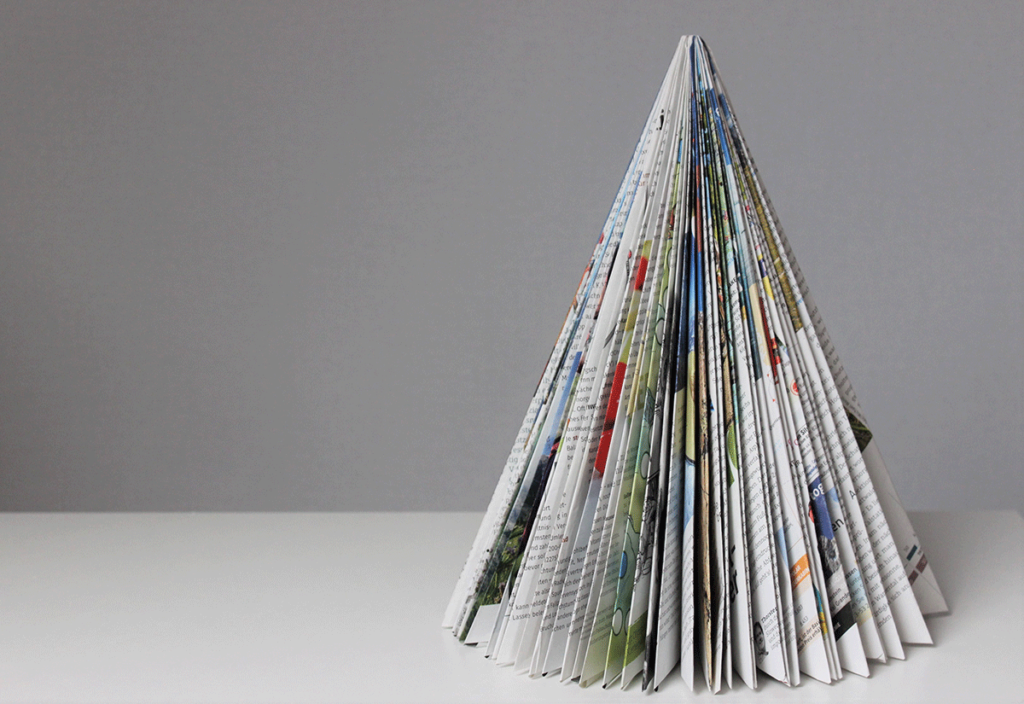 DIY Tannenbaum gefaltet Fertig gefaltener DIY Tannenbaum