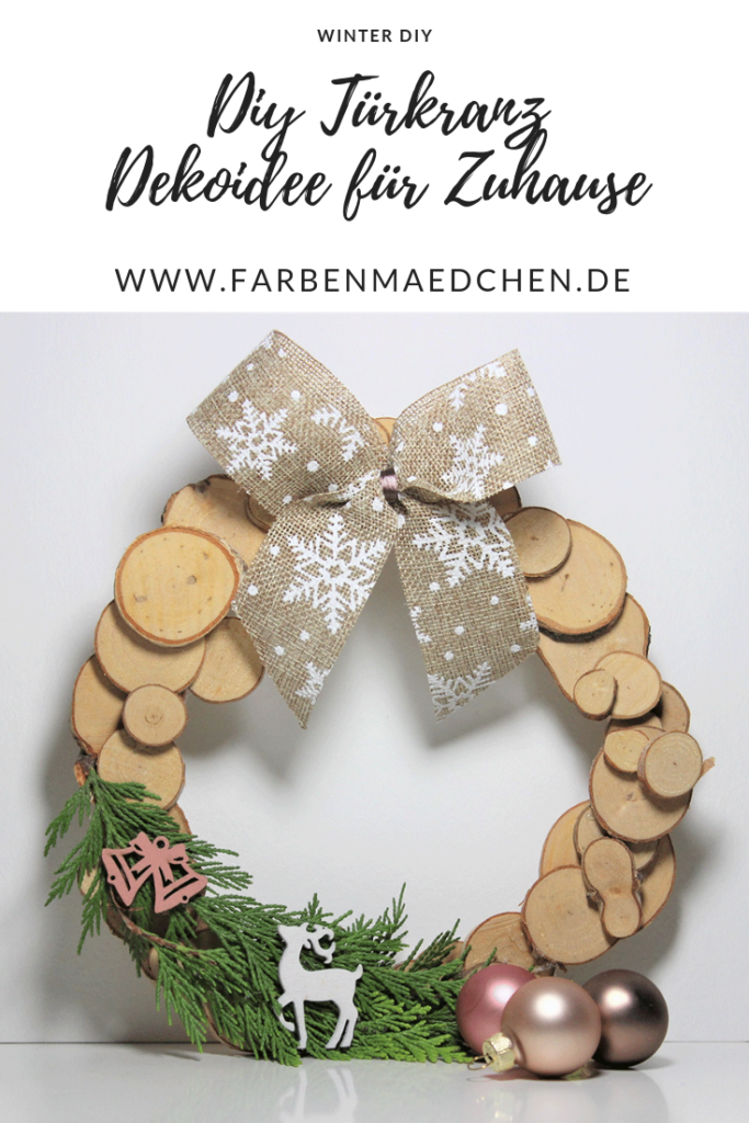 Diy Türkranz - Pinterest Foto mit Link zu Pinterest. Diy Türkranz - winterliche Dekoidee