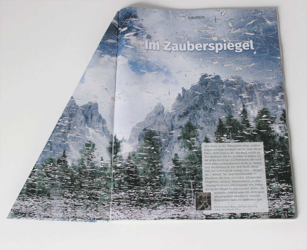 Faltschritte von 1-4 werden wiederholt Die Faltschritte werden für alle weiteren Seiten der Zeitschrift übernommen.