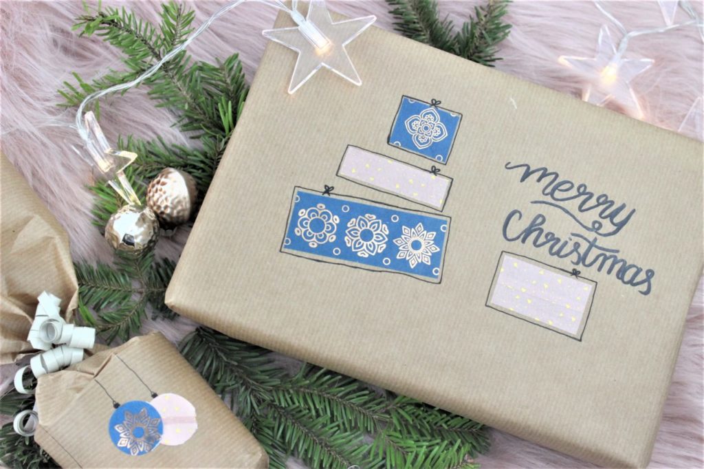 Weihnachtsgeschenke kreativ und schön einpacken.
