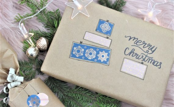 Weihnachtsgeschenke kreativ und schön einpacken.