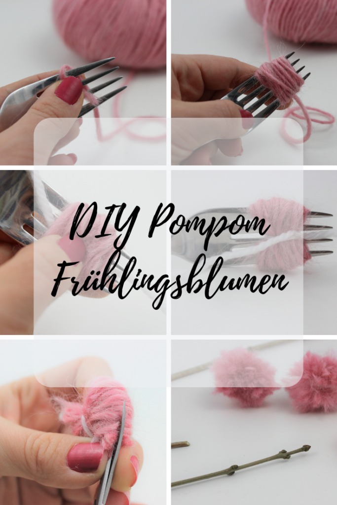 Blumen aus Pompoms. DIY Dekoidee