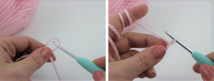 Luftmaschen häkeln für die DIY Osterdeko.