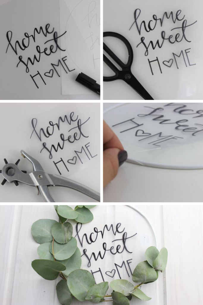 Schritt für Schritt zum DIY Türkranz mit Lettering