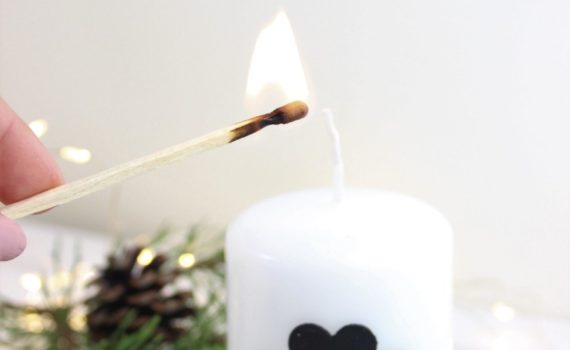 Kerze basteln - DIY Silvester Deko