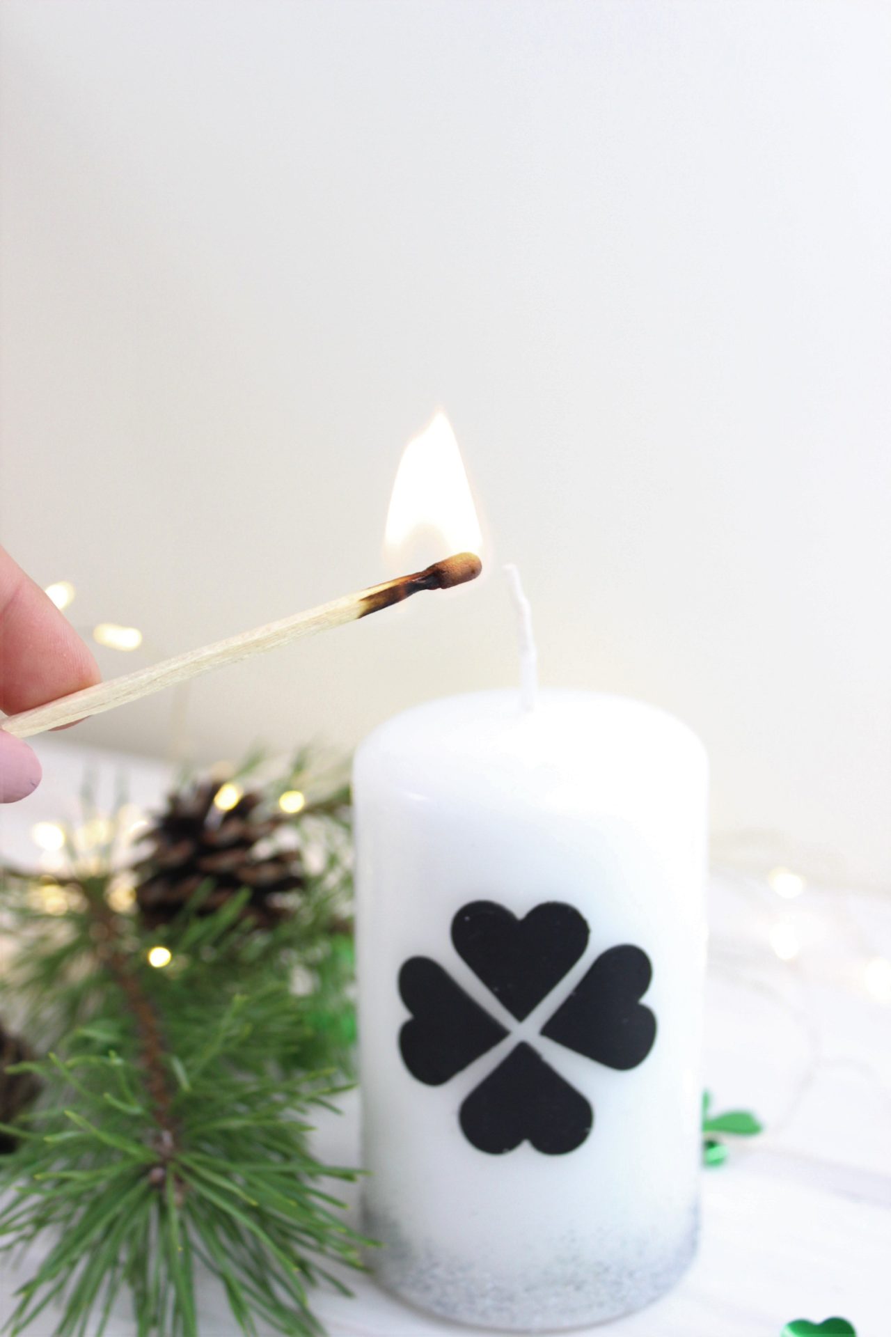 Kerze basteln - DIY Silvester Deko