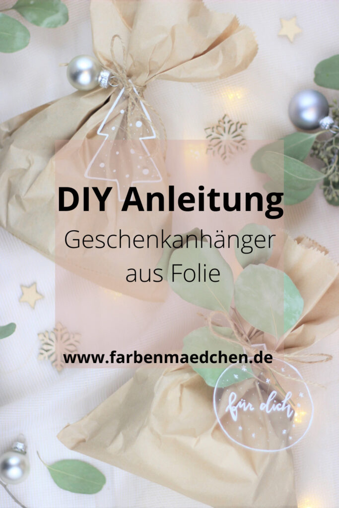 Geschenkanhänger aus Folienresten basteln.