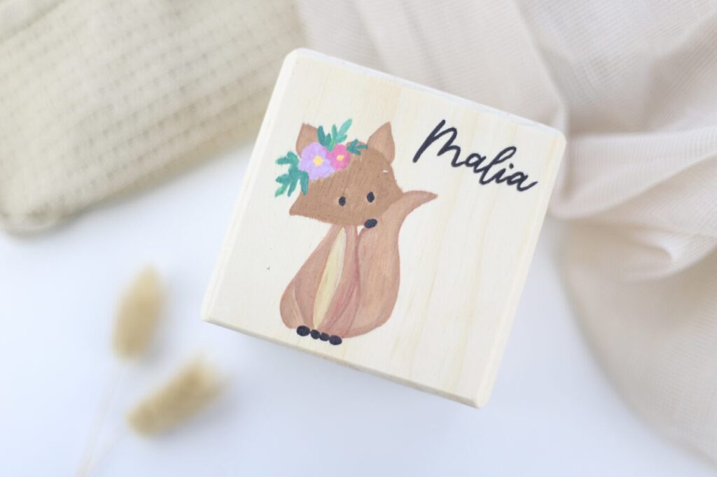 Spardose mit Fuchsmotiv. Ganz einfach selber basteln