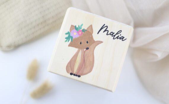 Spardose mit Fuchsmotiv. Ganz einfach selber basteln