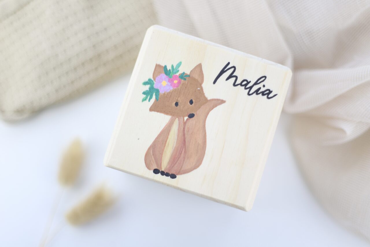 Spardose mit Fuchsmotiv. Ganz einfach selber basteln